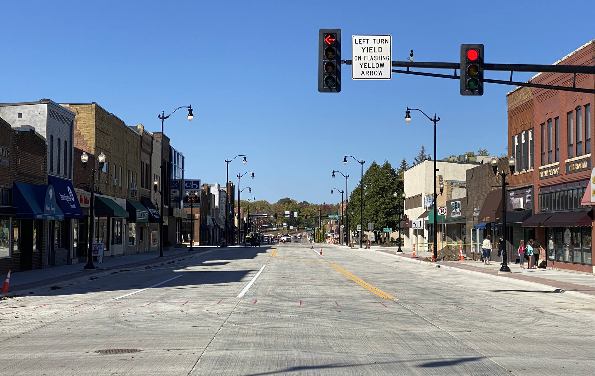 A present-day photo of downtown Hutchinson